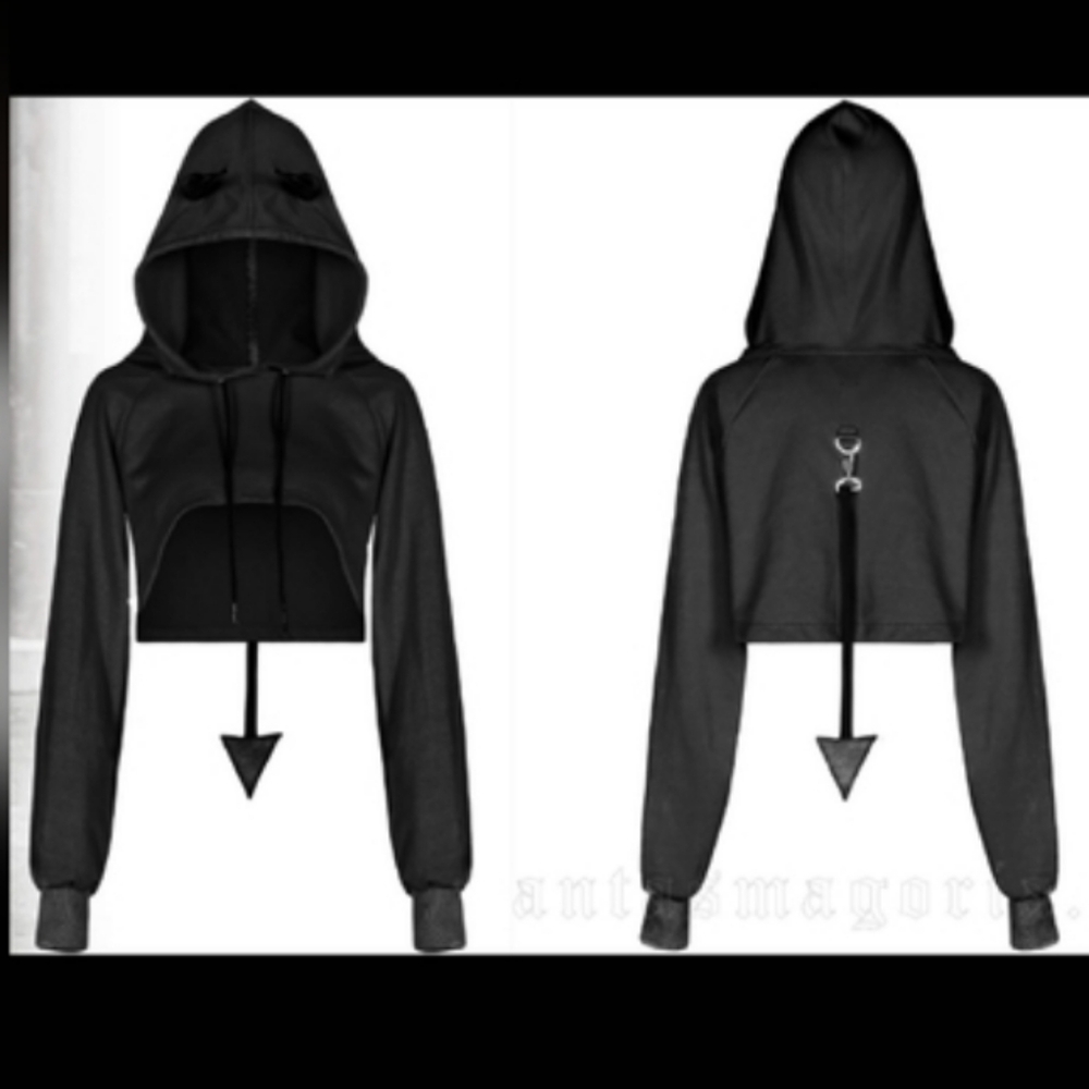 Punk Rave Gothic Devil Horn Hoodie Killstar Hot Topic Widow Dollskill
